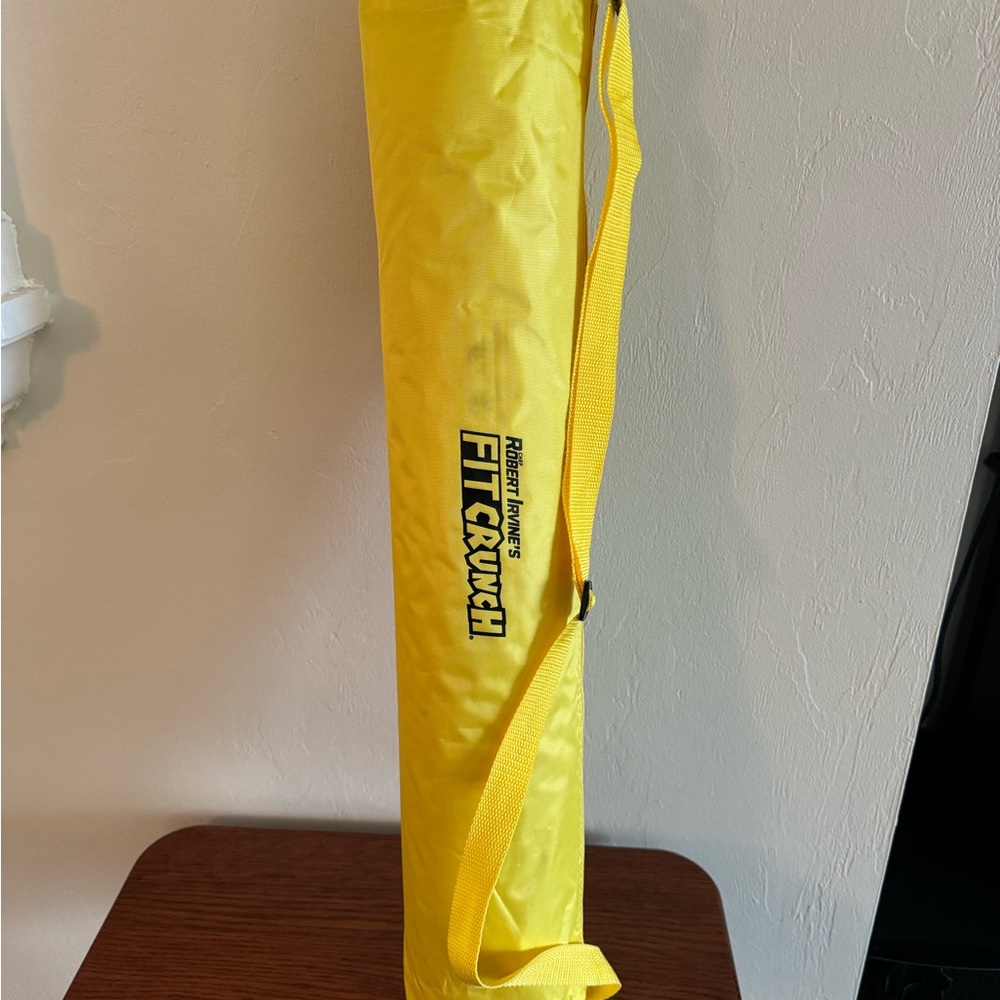 Yellow FITCRUNCH Yoga Mat with Bag